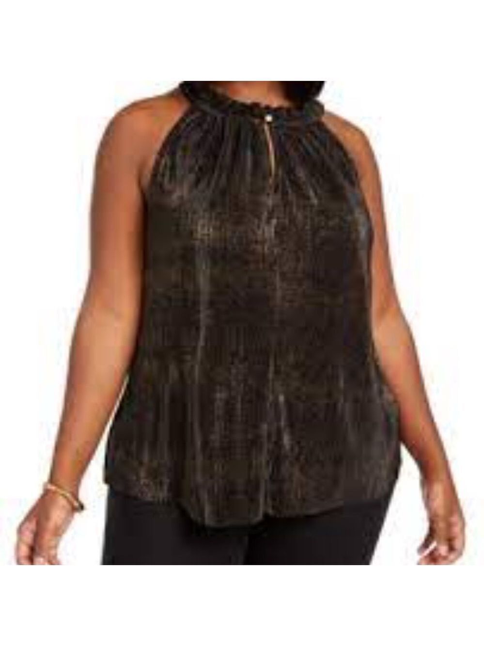 RACHEL RACHEL ROY Andy Metallic Halter Tank Top